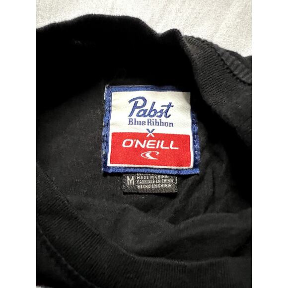 Pabst x O'Neill Collaboration Black Graphic Tee, Medium - Picture 3 of 5